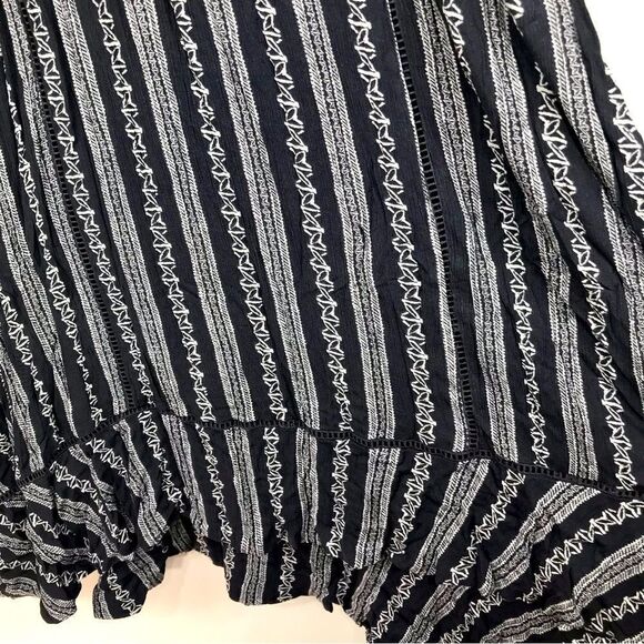 Simply Styled NEW Dusty Blue Pattern Boho Prairie Core Crinkle Dress - Picture 8 of 13